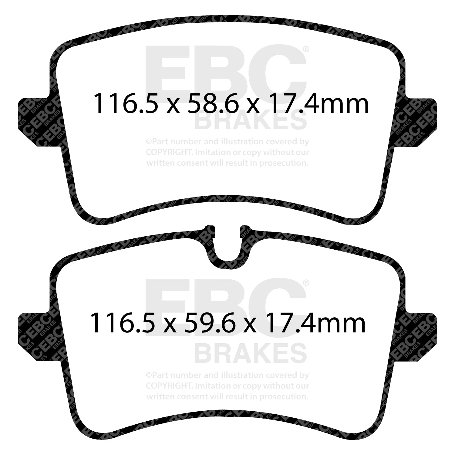 EBC Redstuff 3000 Series rear brake pads DP32082C