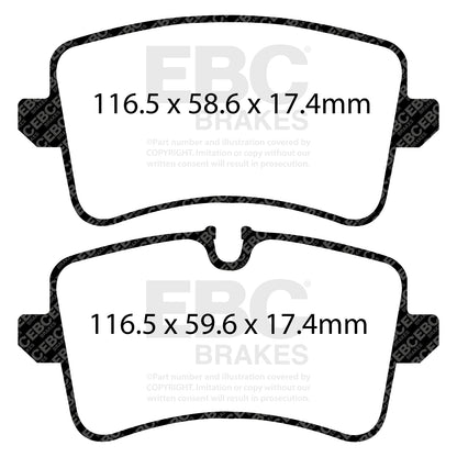 EBC Redstuff 3000 Series rear brake pads DP32082C