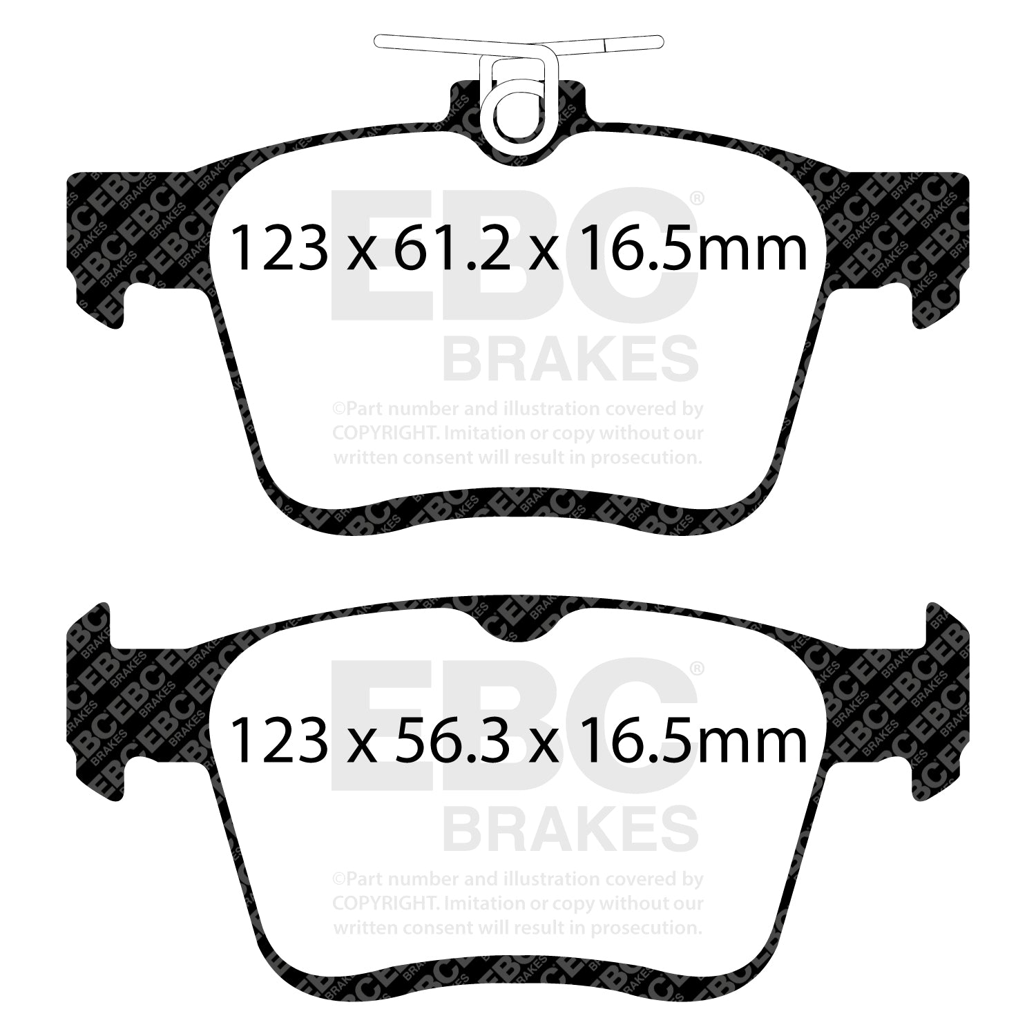 EBC Redstuff 3000 Series rear brake pads DP32153C