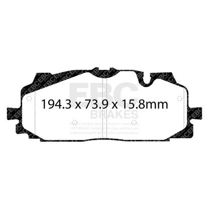 EBC Redstuff 3000 Series front brake pads DP32277C
