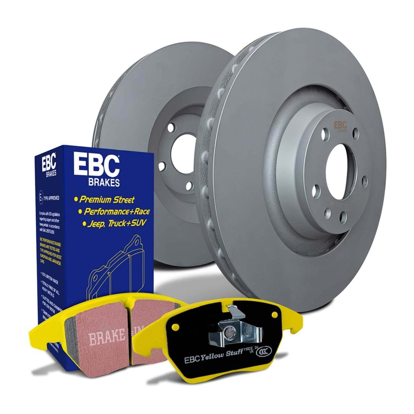 EBC Stage 13 YellowStuff Brake Pads and RK Rotors - S13KF2210