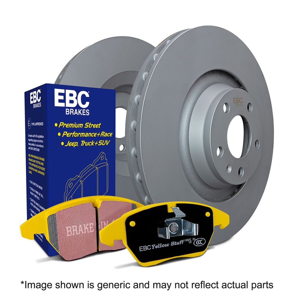 EBC Stage 13 YellowStuff Brake Pads and RK Rotors - S13KF2229