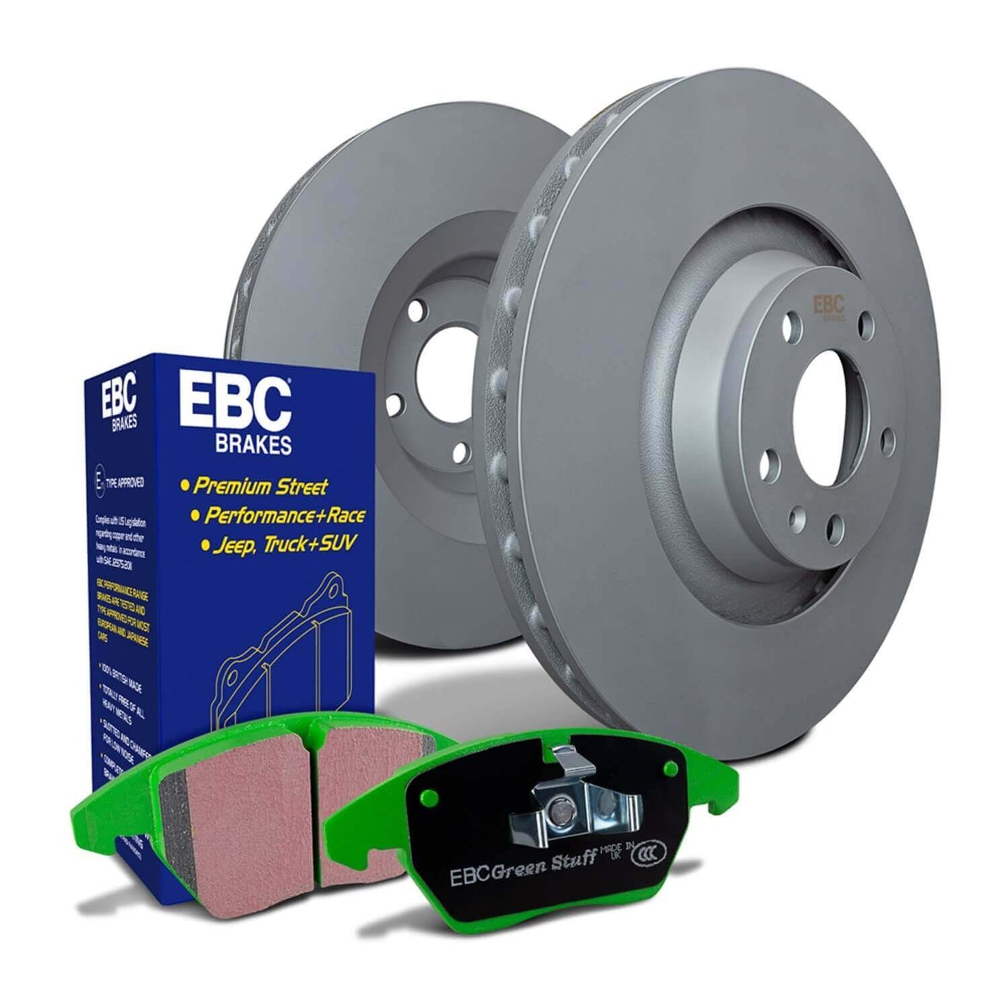 EBC Stage 14 GreenStuff Brake Pads and RK Rotors - S14KR1242