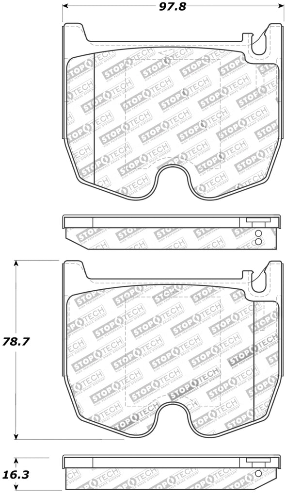 StopTech Premium Ceramic Brake Pads - 308.09830