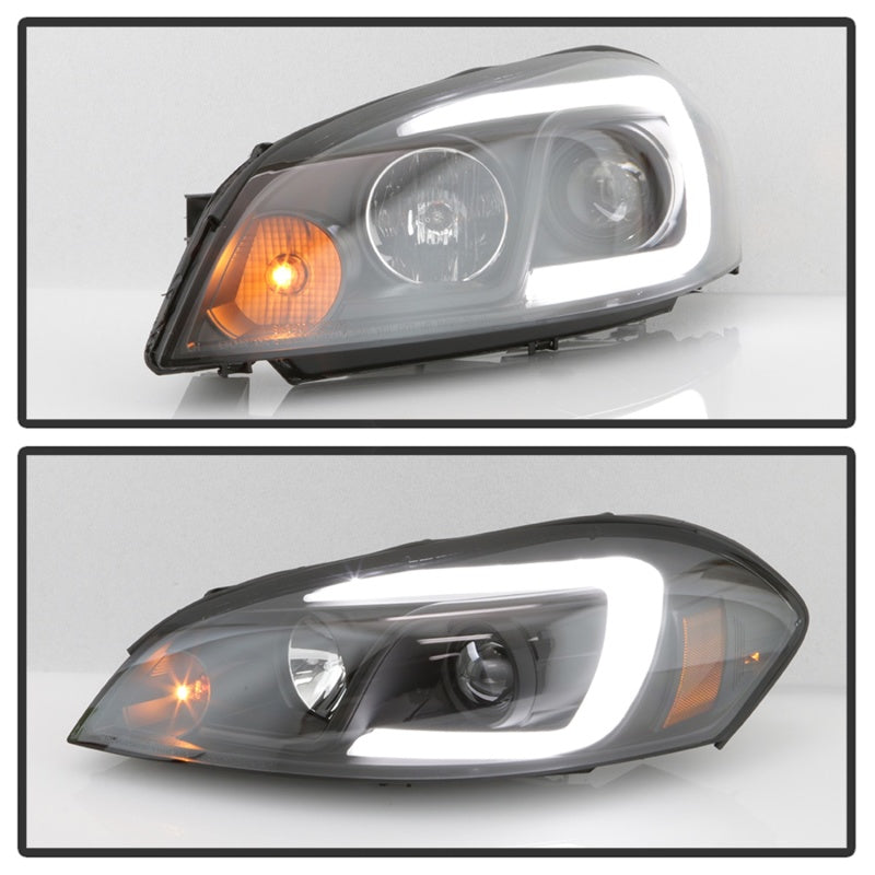 Spyder 06-13 Chevy Impala / 06-07 Chevy Monte Carlo Projector Headlights - Light Bar - Black SPYDER
