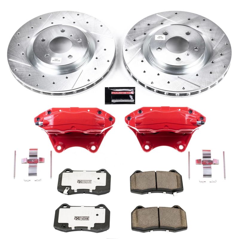 Power Stop 03-04 Infiniti G35 Front Z26 Street Warrior Brake Kit w/Calipers PowerStop