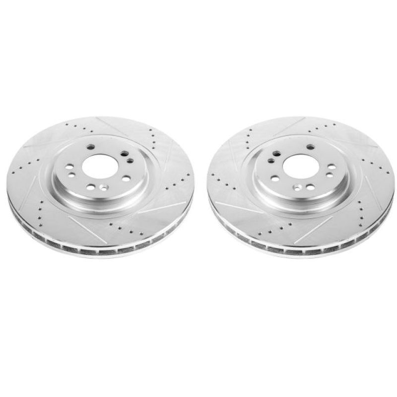 Power Stop 00-03 Mercedes-Benz ML55 AMG Front Evolution Drilled & Slotted Rotors - Pair PowerStop