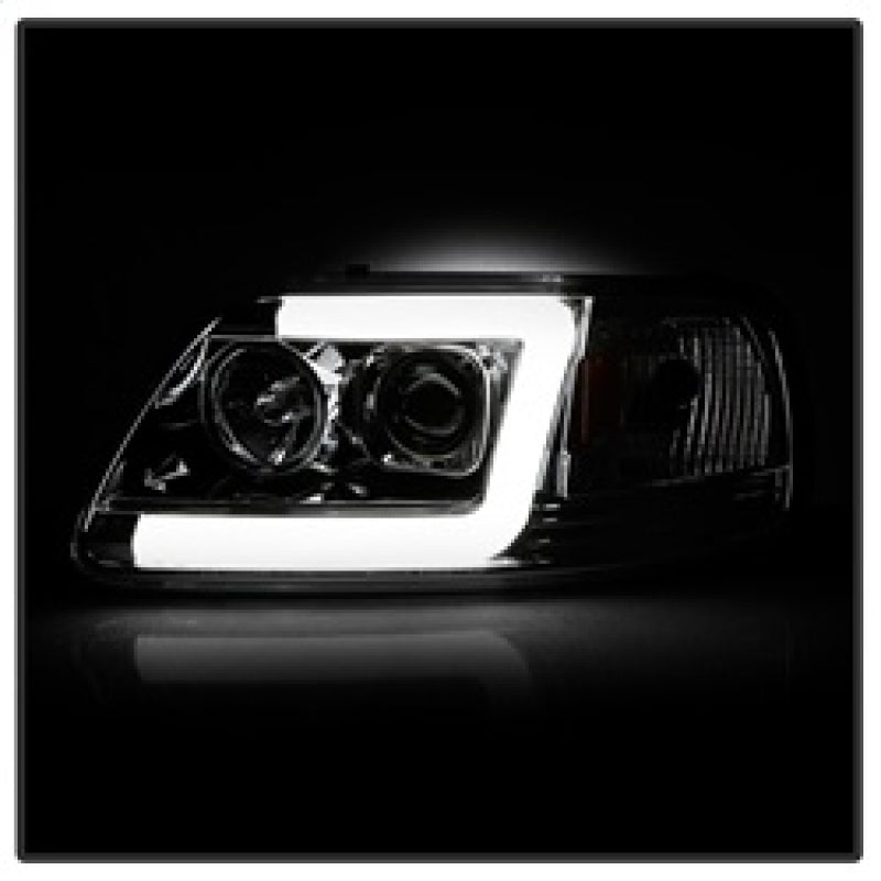 Spyder 97-03 Ford F-150 (After 6/1997) V2 Proj Headlights DRL LED - Chrm (PRO-YD-FF15097V2-LB-C) SPYDER
