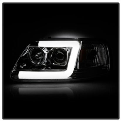 Spyder 97-03 Ford F-150 (After 6/1997) V2 Proj Headlights DRL LED - Chrm (PRO-YD-FF15097V2-LB-C) SPYDER