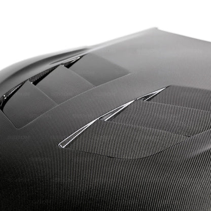 Seibon TSII-style double sided carbon fiber hood for 2020-2023 Toyota Supra - HD20TYSUP-TSII-DS