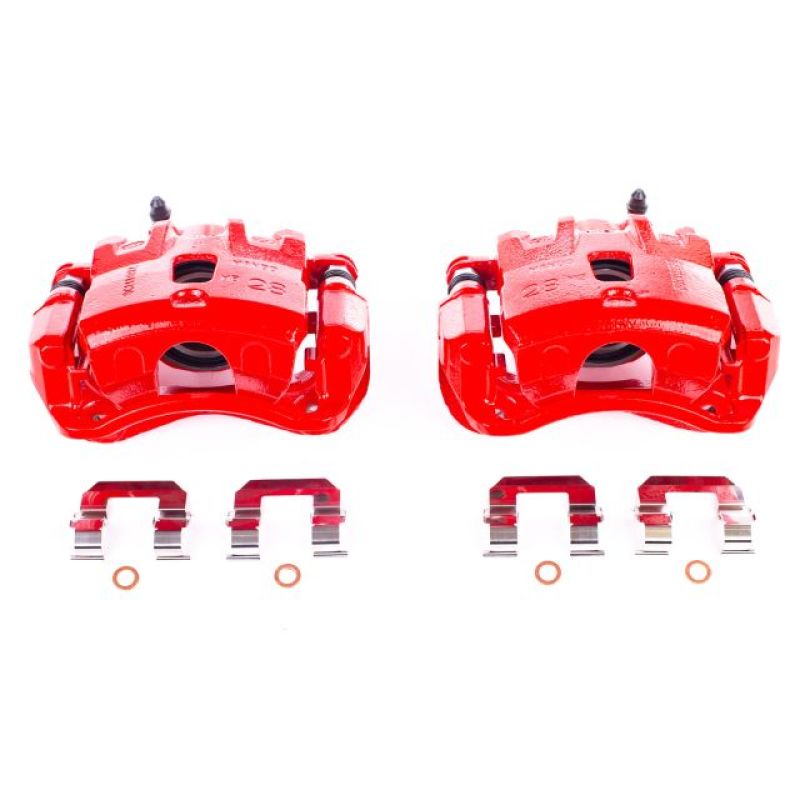 Power Stop 05-09 Hyundai Tucson Front Red Calipers w/Brackets - Pair PowerStop