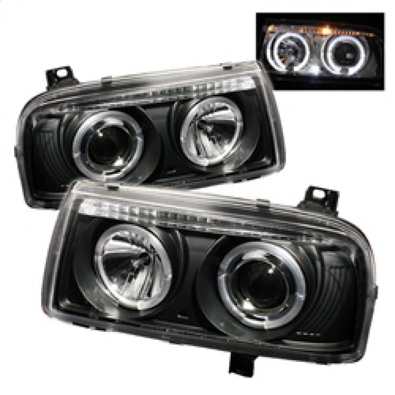 Spyder Volkswagen Jetta III 93-98 Projector Headlights LED Halo Blk High H1 Low H1 PRO-YD-VJ93-HL-BK SPYDER