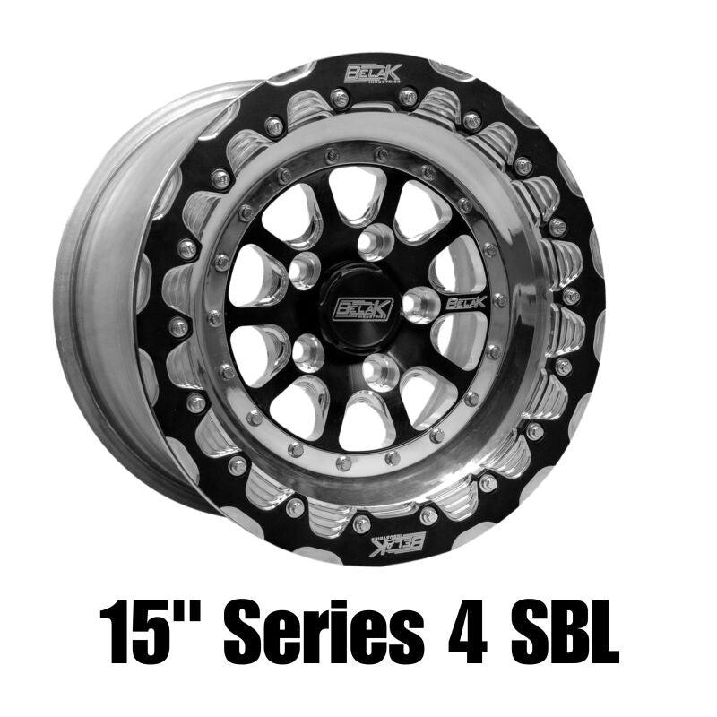 Belak 15x9 / 6in BS / 5x4.75 BP / High Pad / Series 4 Wheel - Single Beadlock Billet Outer Lip 15095475S46BS-BLT