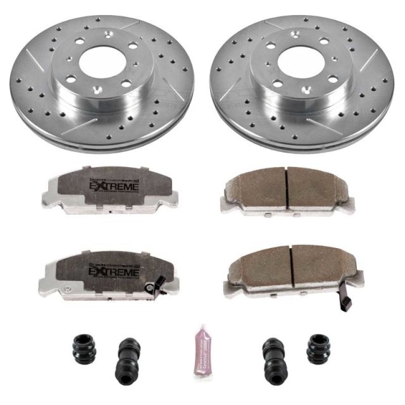 Power Stop 88-89 Honda CRX Front Z26 Street Warrior Brake Kit PowerStop
