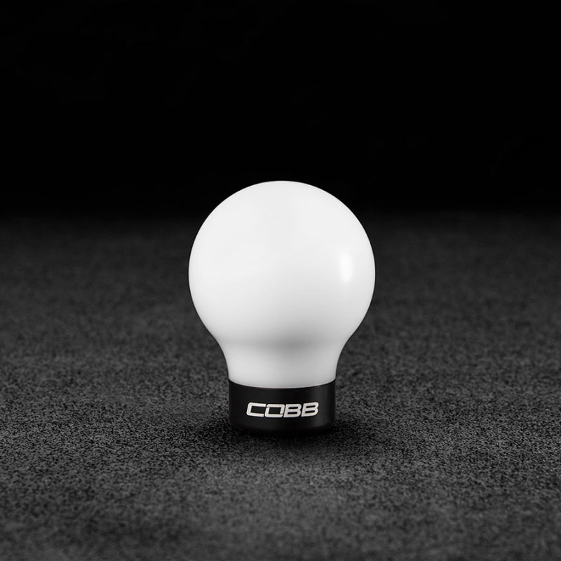 COBB 07-13 Mazdaspeed3 & 06-07 Mazdaspeed6 Shift Knob - White Knob w/Stealth Black Base 271350-W-BK