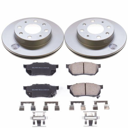 Power Stop 88-91 Honda CRX Front Z17 Evolution Geomet Coated Brake Kit PowerStop