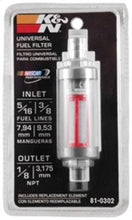 Load image into Gallery viewer, K&amp;N 5/16in or 3/8in Inlet 1/8in NPT Outlet Clearview Fuel Filter