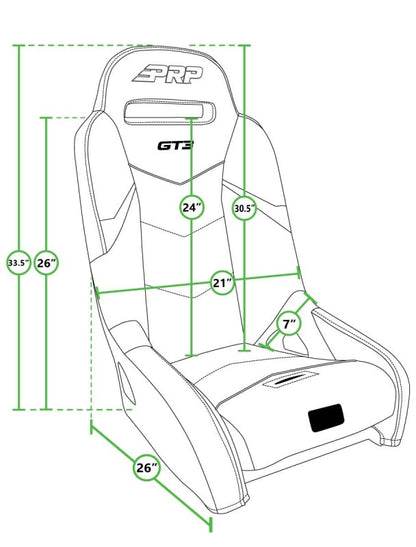 PRP Polaris General GT3 Suspension Seats Kit A7301-PORXP-C83-201