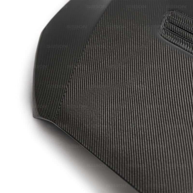 Seibon HD0809MITEVOX-OE Carbon Fiber OEM-Style Hood for 2008–2015 Mitsubishi Lancer EVO X