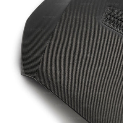 Seibon HD0809MITEVOX-OE Carbon Fiber OEM-Style Hood for 2008–2015 Mitsubishi Lancer EVO X