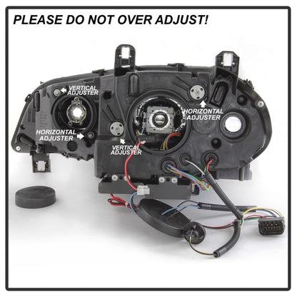 Spyder 07-10 BMW X5 E70 (HID Models Only) Projector Headlights - Black PRO-YD-BMWE7007-AFSHID-BK SPYDER