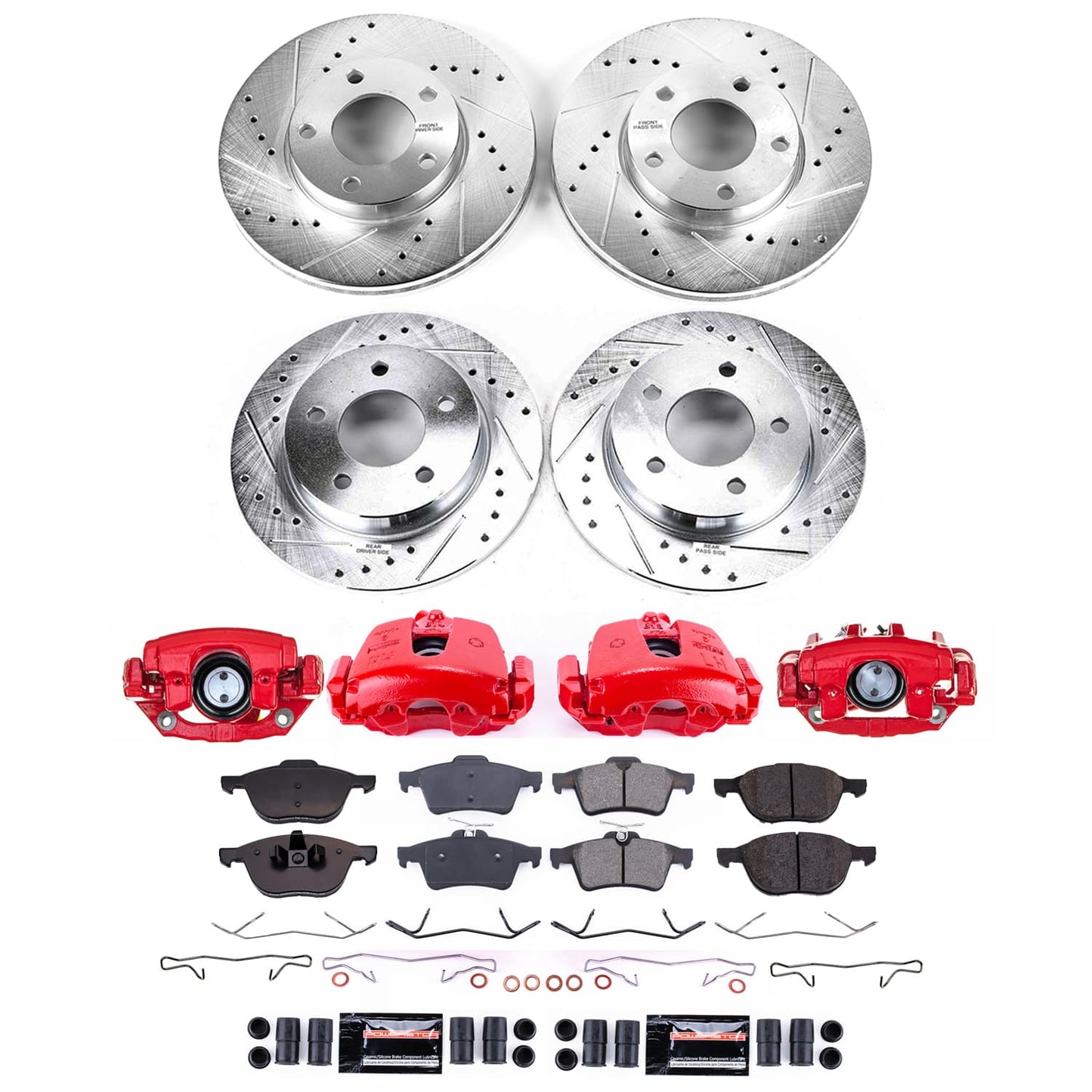 Power Stop 17-19 Lincoln MKC Front and Rear Z23 Evolution Kit w/Calipers