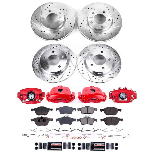 Power Stop 17-19 Lincoln MKC Front and Rear Z23 Evolution Kit w/Calipers