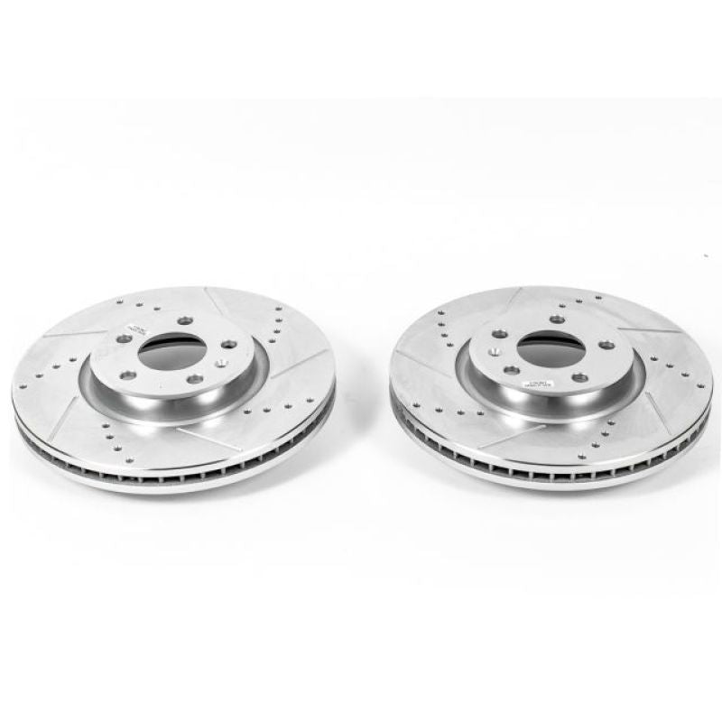 Power Stop 12-16 Audi A4 Front Evolution Drilled & Slotted Rotors - Pair PowerStop