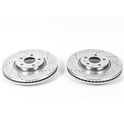 Power Stop 12-16 Audi A4 Front Evolution Drilled & Slotted Rotors - Pair PowerStop