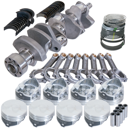 Eagle Chevy 350 1Pc 3.480in Crank 6.000in I-Beam Rod -7cc Flat Top 4.000in Pistons Rotating Assembly
