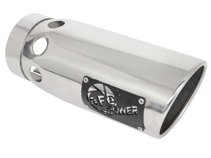 aFe Large Bore-HD 3in 409-SS DPF-Back Exhaust System w/ Polished Tip 14-19 RAM 1500 V6 3.0L (td) aFe