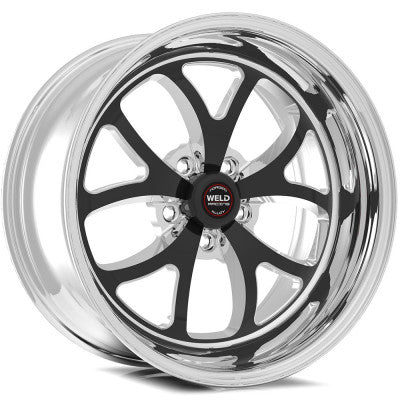 Weld S81 20x9 / 5x127 BP / 5.8in BS (+20 Offset) Polished Center - Polished Shell - Non-Beadlock