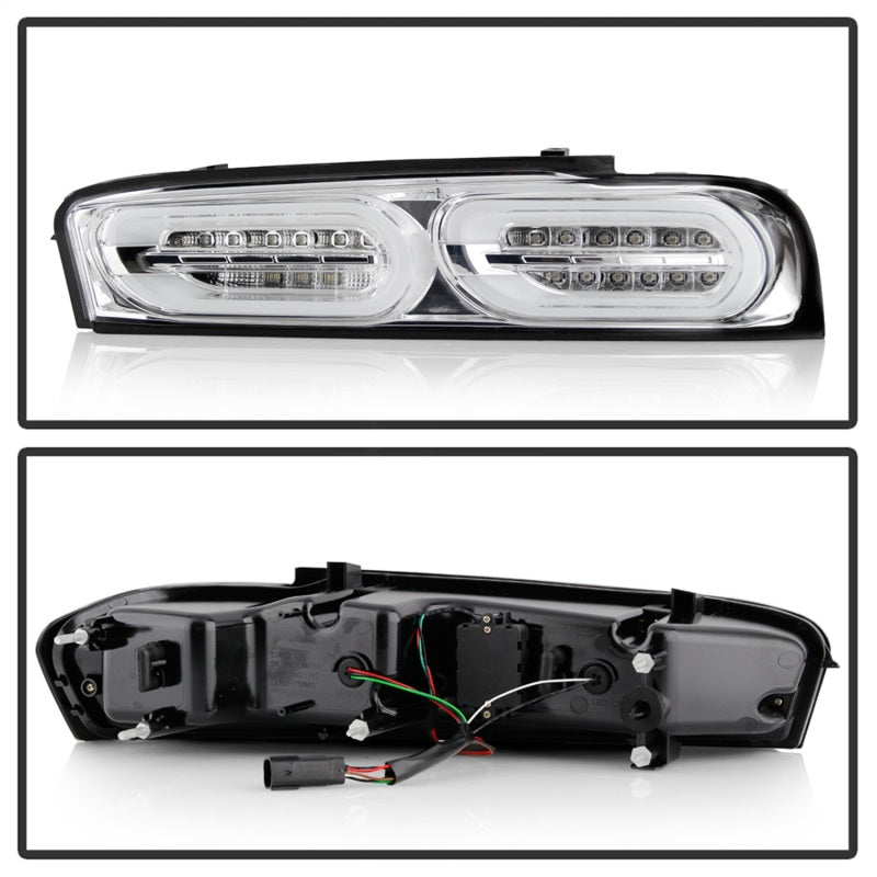 Spyder Chevy Camaro 16-18 (Do Not Fit Halogen Model) LED Tail Lights Chrome ALT-YD-CCAM16LED-SEQ-C SPYDER