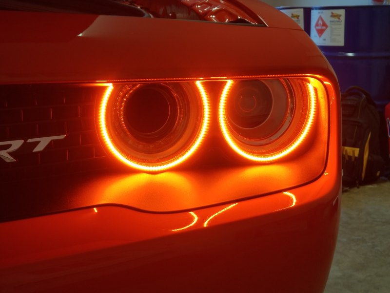 Oracle 15-21 Dodge Challenger Dynamic Surface Mount Headlight Halo Kit - ColorSHIFT - Dynamic ORACLE Lighting