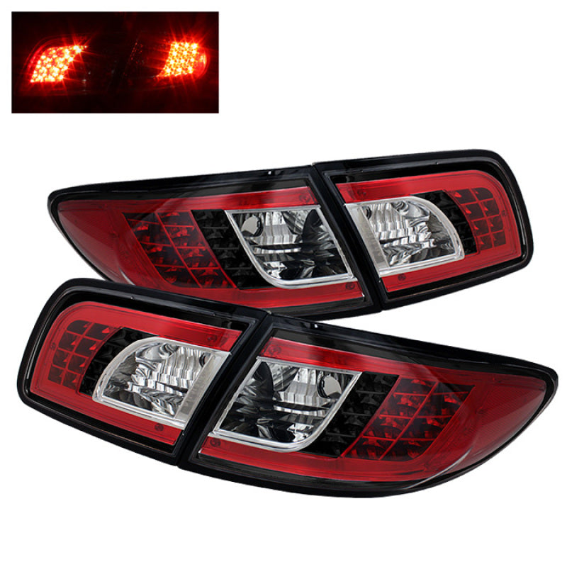 Spyder Mazda 6 03-08 4/5DR (Not fit Wagon)LED Tail Lights Black ALT-YD-M603-LED-BK SPYDER