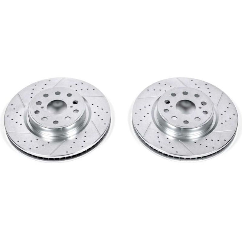 Power Stop 07-17 Lexus LS460 Front Evolution Drilled & Slotted Rotors - Pair PowerStop