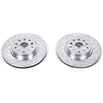Power Stop 07-17 Lexus LS460 Front Evolution Drilled & Slotted Rotors - Pair PowerStop