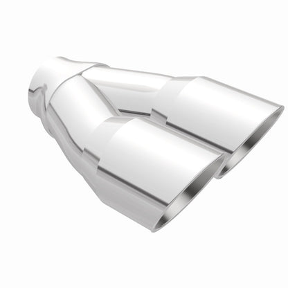 MagnaFlow Double Wall 3in Dual Round Polished Tip 2.25in Inlet Magnaflow