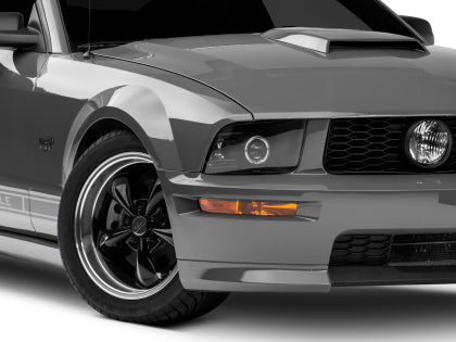 Raxiom 05-09 Ford Mustang Halogen 2010 Style LED Halo Headlights-Blk Hsng(Clear Lens/Excludes GT500)