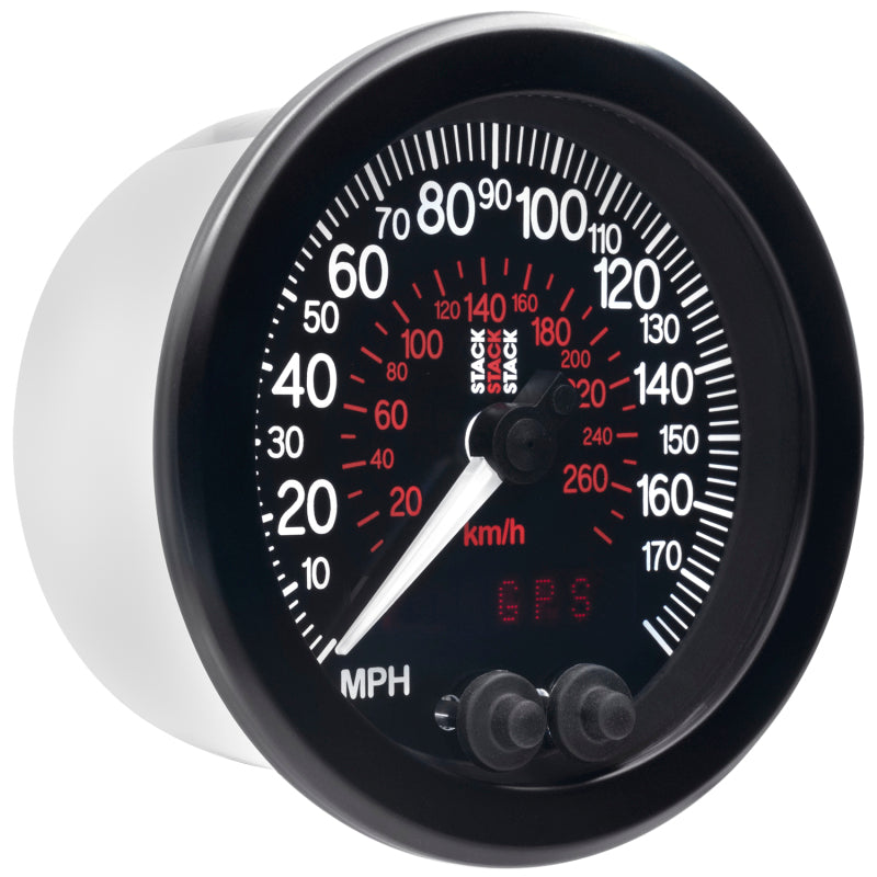 Autometer Stack Instruments 88mm 0-180 MPH 290 KM/H GPS Speedometer - Black ST3803