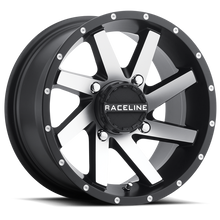 Load image into Gallery viewer, Raceline A82M Twist 14x7in / 4x137 BP / 10mm Offset / 110.2mm Bore - Black &amp; Machined Wheel