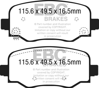 EBC Ultimax2 Rear Brake Pads - UD1809 EBC