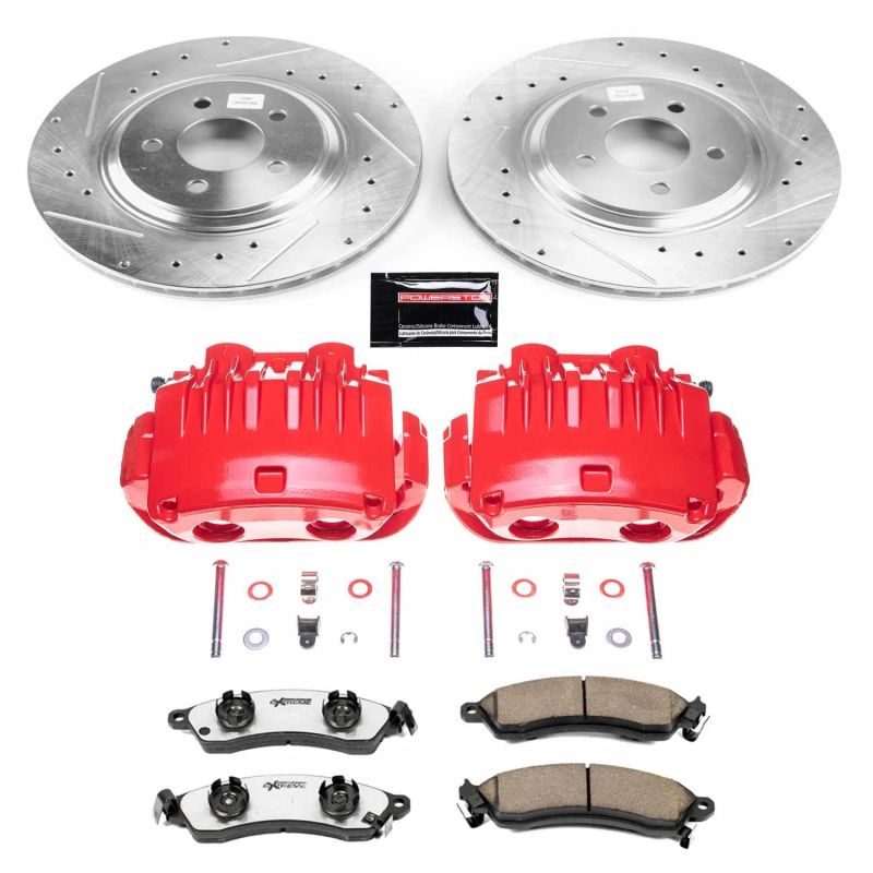 Power Stop 98-94 Ford Mustang Front Z26 Street Warrior Brake Kit w/Calipers PowerStop