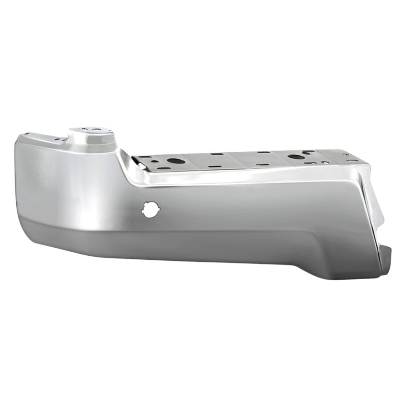 XTune 17-19 Ford F250/ F350 Rear Left Bumper Cap End w/ Sensor Hole - Chrome RB-FF25017-BEWS-L SPYDER
