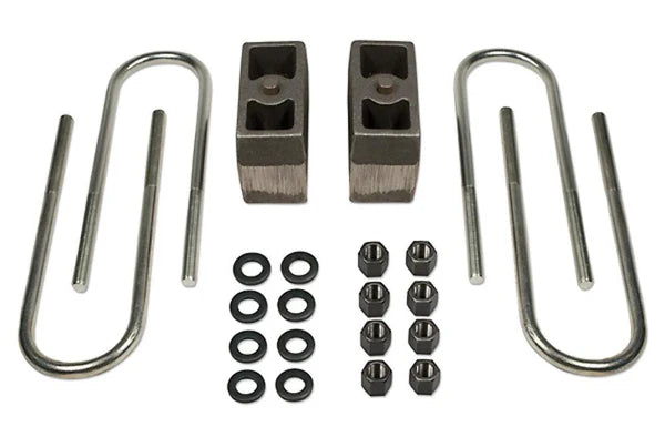 Tuff Country 4in Rear Block & U-Bolt Kit – 1973–1987 Chevy/GMC 3/4 Ton Truck 4WD (97010)