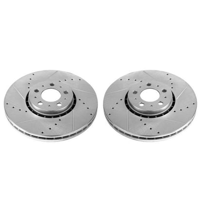 Power Stop 03-14 Volvo XC90 Front Evolution Drilled & Slotted Rotors - Pair PowerStop
