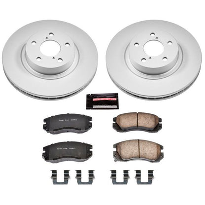 Power Stop 1996 Subaru Legacy Front Z17 Evolution Geomet Coated Brake Kit PowerStop