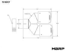 Load image into Gallery viewer, MBRP 3in ID / Dual 4in OD Out Staggered L 9.87in / R 9.37in Dual Wall Carbon Fiber Univ Exhaust Tip