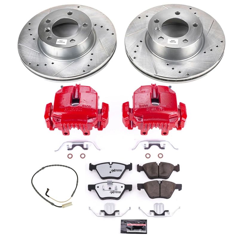 Power Stop 2006 BMW 325xi Front Z26 Street Warrior Brake Kit w/Calipers PowerStop