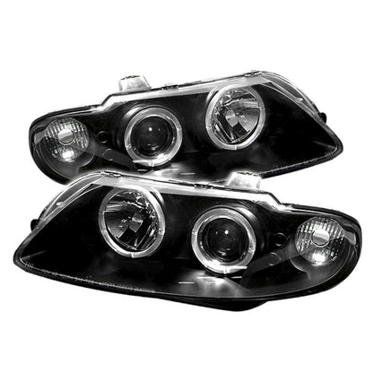 Spyder Pontiac GTO 04-06 Projector Headlights LED Halo LED Black High H1 Low H1 PRO-YD-PGTO04-HL-BK SPYDER